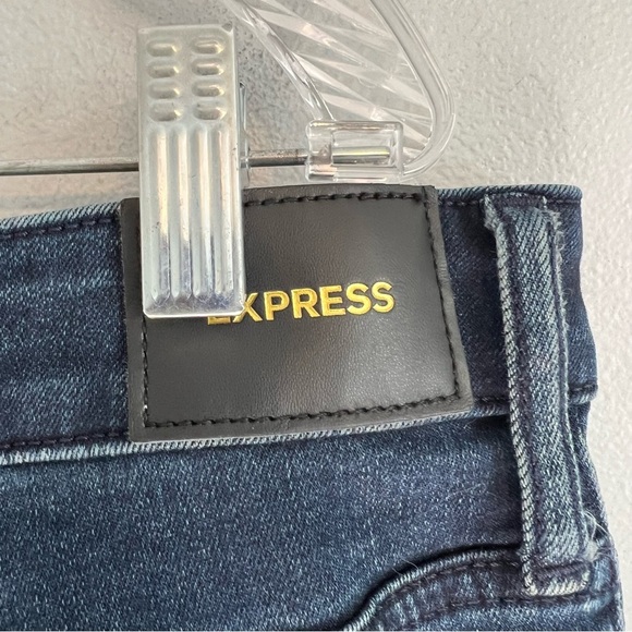 NWOT Express Womens Curvy Bootcut Mid Rise Jeans Plus Sz 18 Stretch Dark Wash - Picture 8 of 12